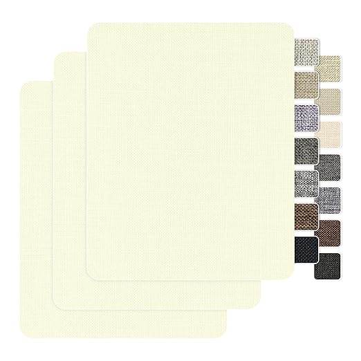 BESEZX Linen Fabric Repair Patch，3 PCS 9 * 11 Inch Self-Adhesive Couch Fabric
