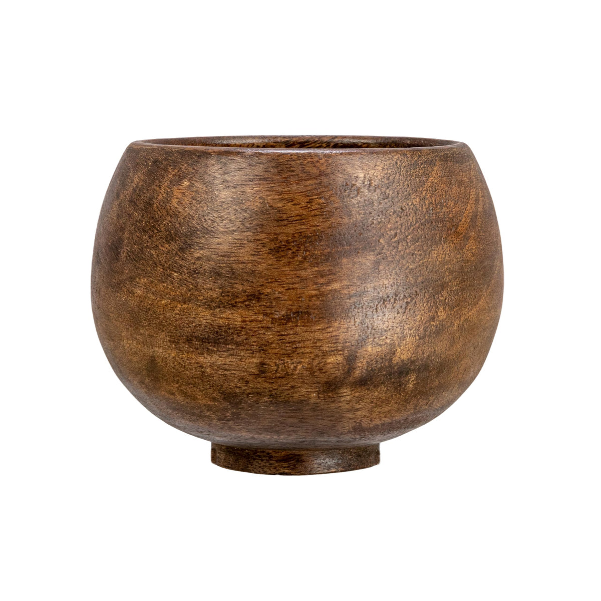 Creative Co-Op Mango Wood Bowl, Walnut Finish