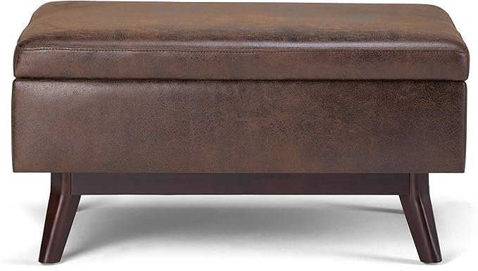 SIMPLIHOME Owen Coffee Table Storage Ottoman