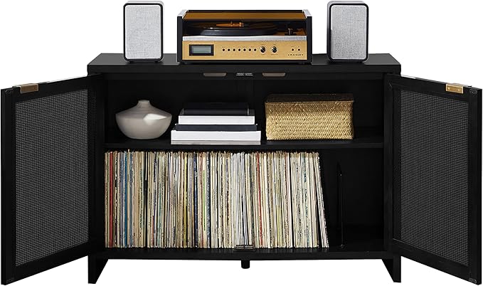 Crosley Furniture Kenji Media Console, Record Player Stand