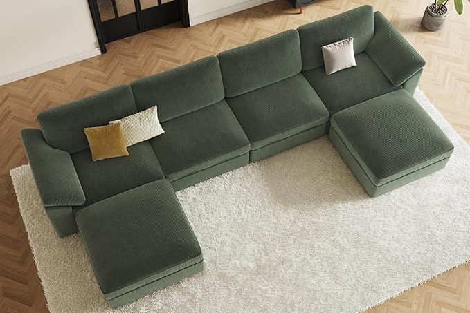 EASE MOOSE Oversized Sectional Modular Sofa, Large U Shape Sectional Couch Wide