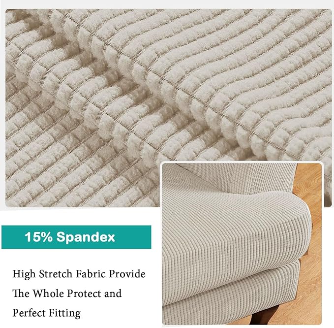 Turquoize Wingback Chair Covers 2 Piece Wing Chair Slipcover Stretch Slipcovers