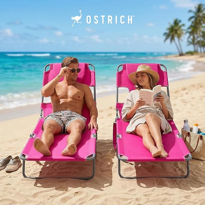 Ostrich the Original Chaise 72 x 22 Inch Lounge Portable Reclining Lounger