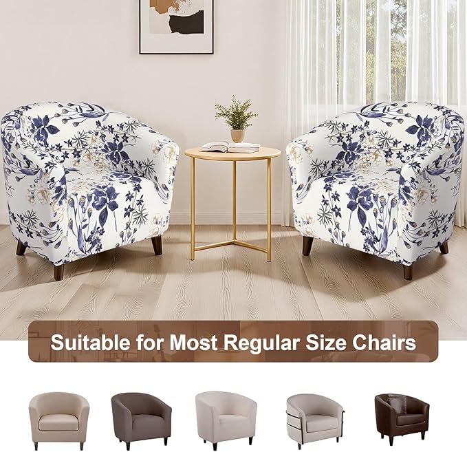 SearchI Club Chair Slipcover Stretch Barrel Chair Covers Printed Tub Chair