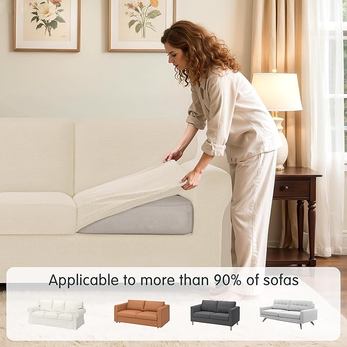 SUBRTEX 5 Pieces Stretch Sofa Slipcover Sets Couch Cover Sets Backrest Cushion