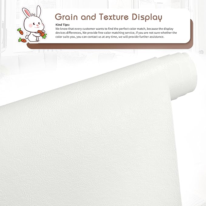 KING MOUNTAIN Leather Repair Patch, 16 x 60 Inches self Adhesive Leather Repair