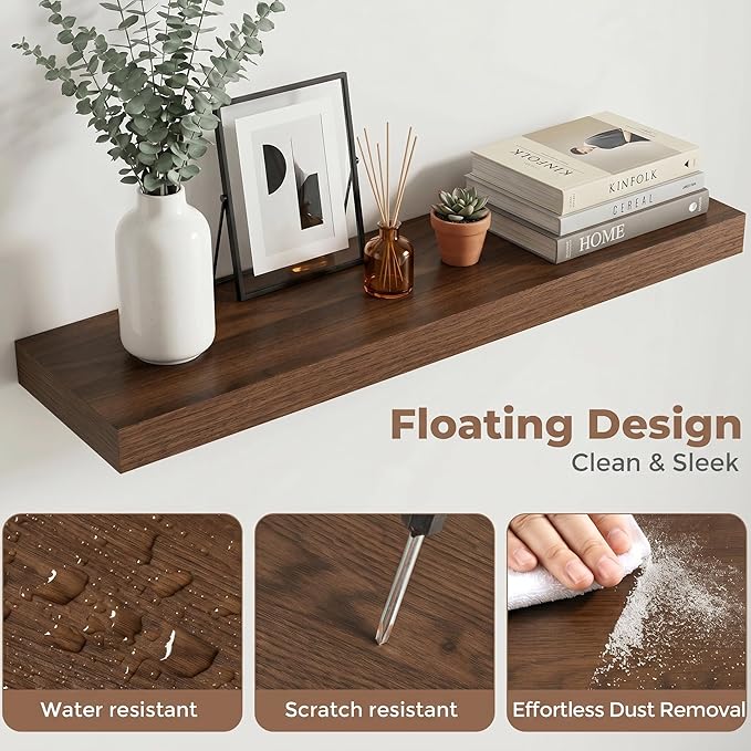 FLYJOE Floating Shelves for Wall, 32 Inch Floating Shelves Set of 2, Kitchen
