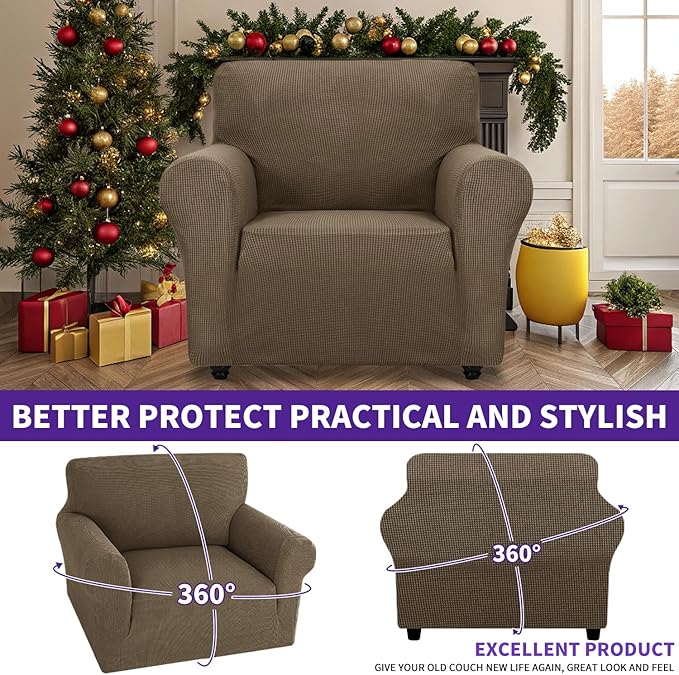 ZNSAYOTX Super Stretch Chair Slipcover Universal Sofa Chair Covers