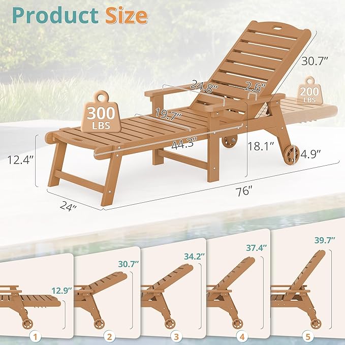 LUE BONA Outdoor Lounge Chair Set