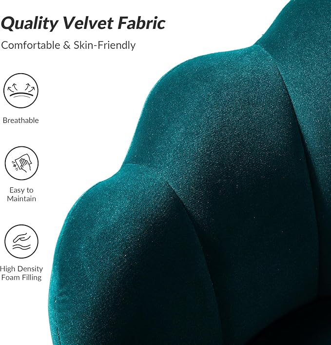 HULALA HOME Modern Velvet Accent Chair