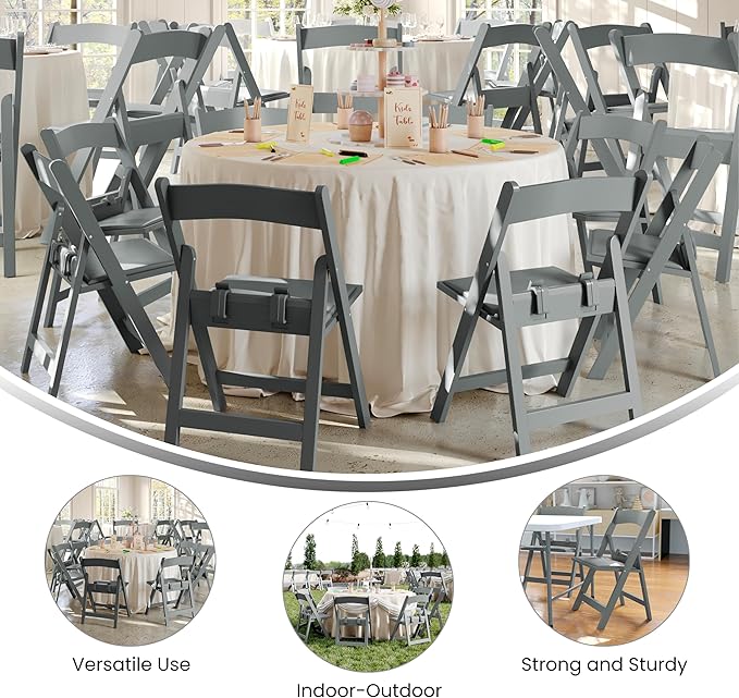 Flash Furniture Hercules Set of 2 Kids Gray Resin Folding Chairs