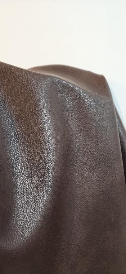 NAT Leathers | Cacao Brown Pebblegrain Soft Faux Vegan Leather PU | 4 Yards Cut