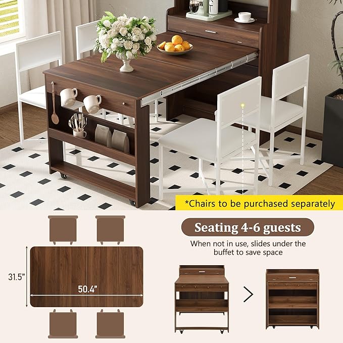 LUMISOL Space Saving Folding Dining Table