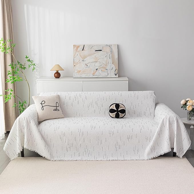 MYSKY HOME Couch Covers for 3 Cushion Couch Sofa, Sectional Couch Cover L Shape