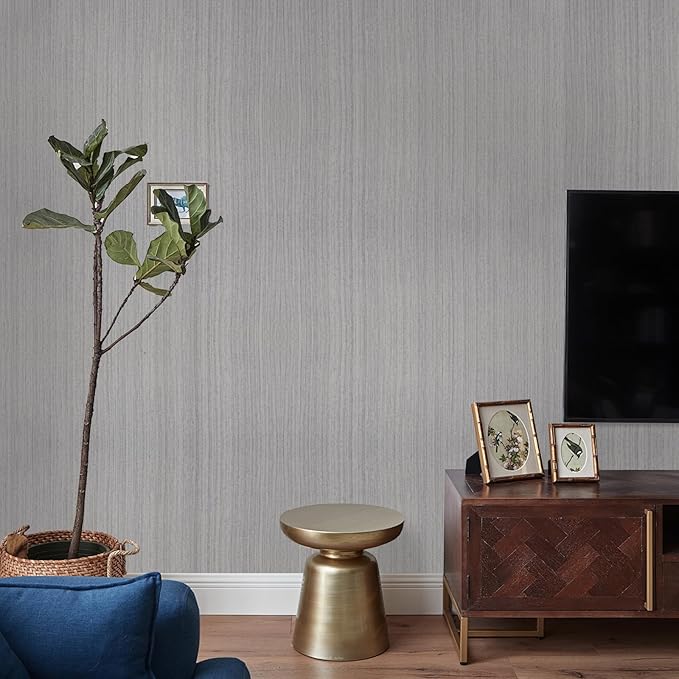 Grasscloth Peel and Stick Wallpaper Modern 15.7in x 196.8in Textured Linen