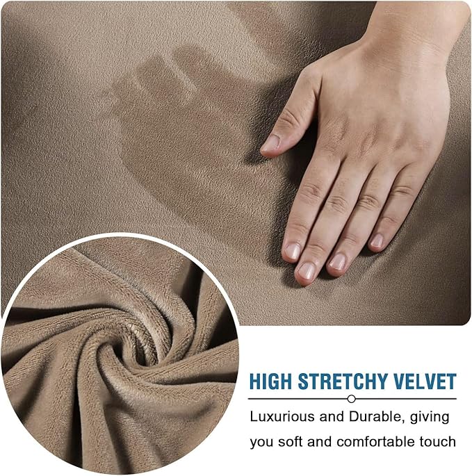 H.VERSAILTEX Rich Velvet Stretch 2 Piece Cover Chair Slipcover Sofa Cover