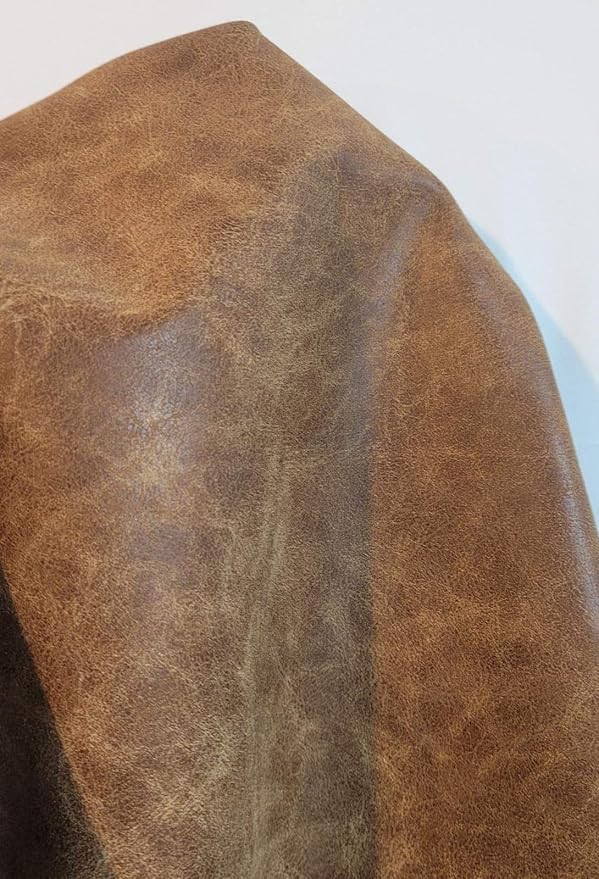 Acorn Medium Brown Distressed Soft faux Vegan PU {Peta Approved Vegan} Leather