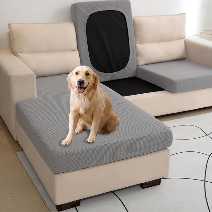 Water Repellent L Shaped Couch Covers Sofa Seat Cushion Slipcovers, Stretch