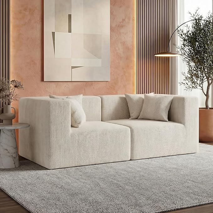 MONVANE 75" Loveseat Sofa, Comfy Chenille Cloud Couch