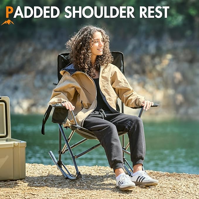 Portal Outdoor Rocking Chair Camping Folding Portable Rocker