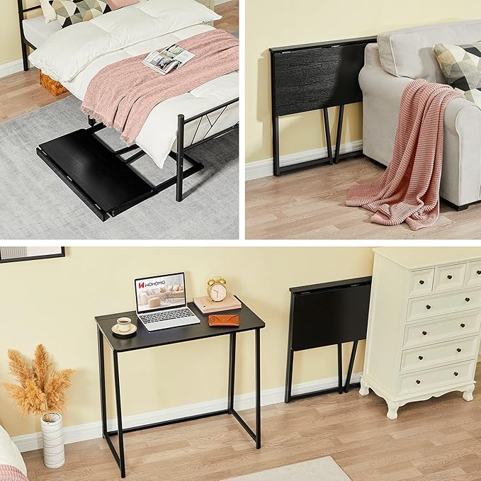 WOHOMO Folding Computer Desk, Small Writing Foldable Desk 31.5", Space-Saving