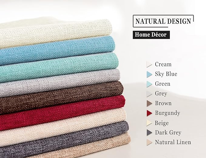 Stellhome Burlap Rectangle Throw Pillow Covers Solid Farmhouse Linen Pillowcase