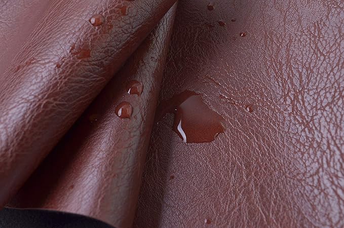 Wento Thick Half Yard Faux Leather Fabric Soft Skin Grain PU Leather