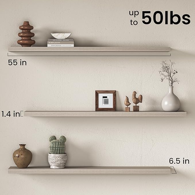 Fun Memories 55 Inch Floating Shelves