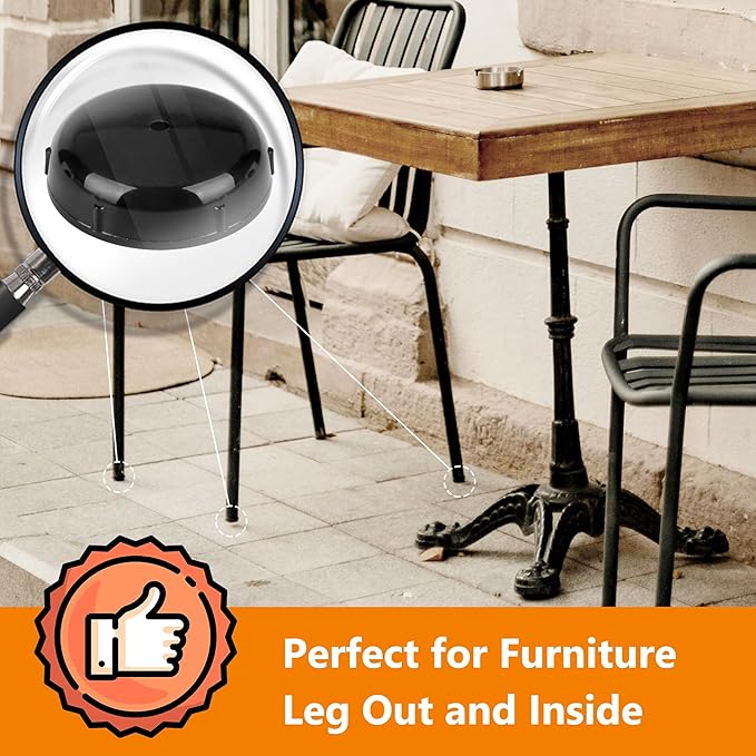 24-Pack Wrought Iron Patio Furniture Feet Caps 1-1/2 Inch Plastic Outdoor Patio