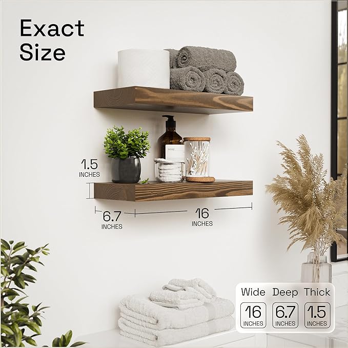 BAOBAB WORKSHOP Wood Floating Shelves