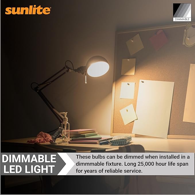 Sunlite LED R14 Mini Flood Light Bulbs, 4 Watts, 250 Lumens, Medium Base