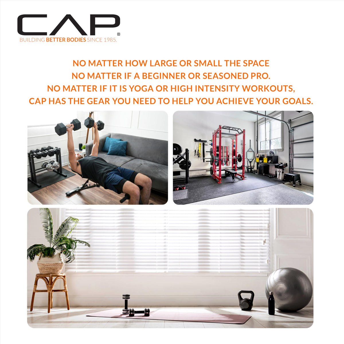 CAP Adjustable Weight Set, Multi-Use Adjustable Dumbbell Set for Home Gym Strength Training, Quick Change Free Weights System, Compact Workout Equipment, 66 LB Weight Set