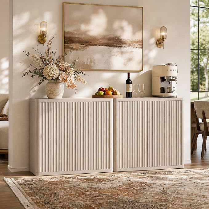SICOTAS Buffet Cabinet with Storage 103.8" Sideboard Accent Modern Credenza
