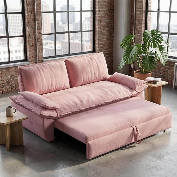 73.2" Sofa Bed Queen, 3-in-1 Pull Out Sofa Bed