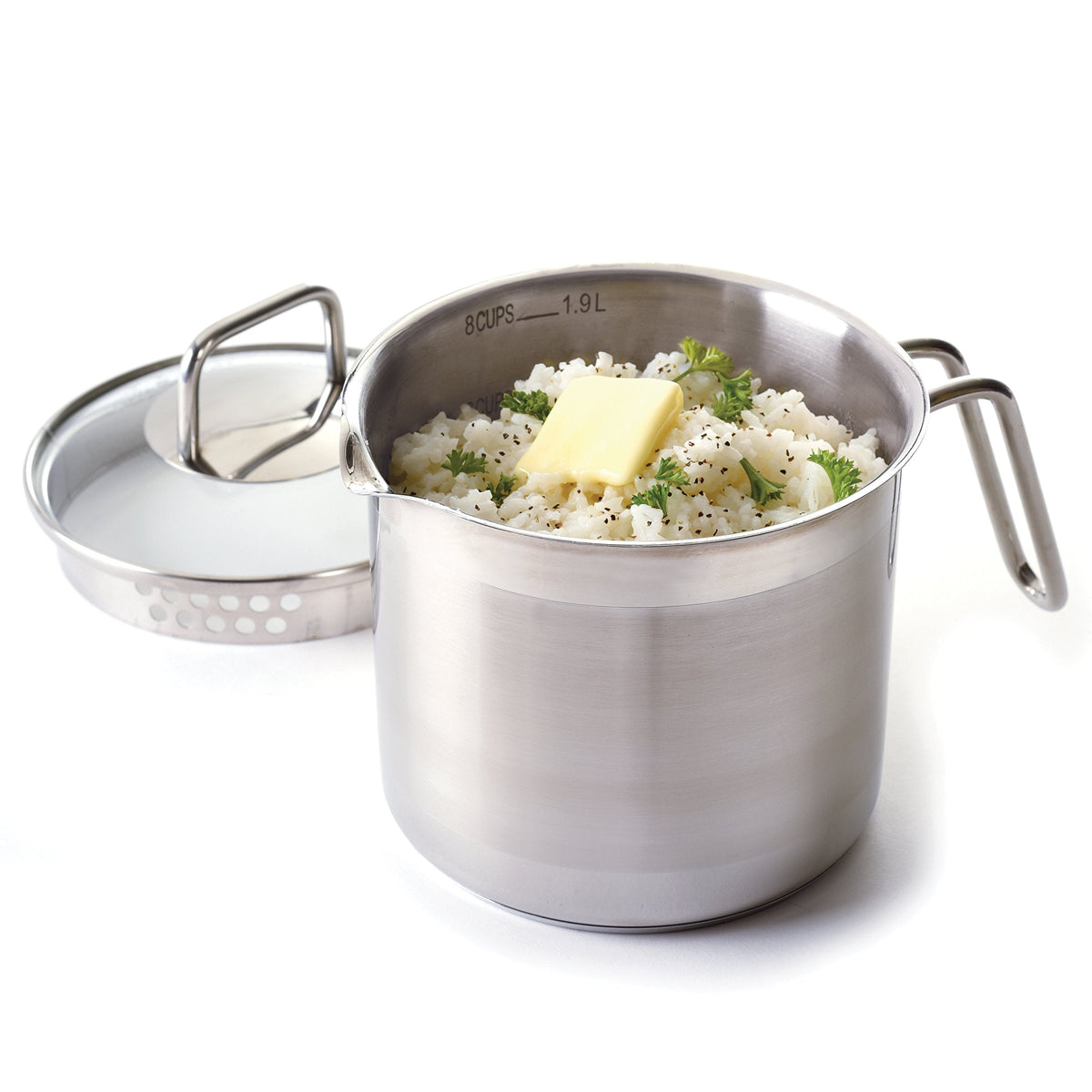 Norpro 8-Cup Stainless Steel Multi-Pot with Straining Lid