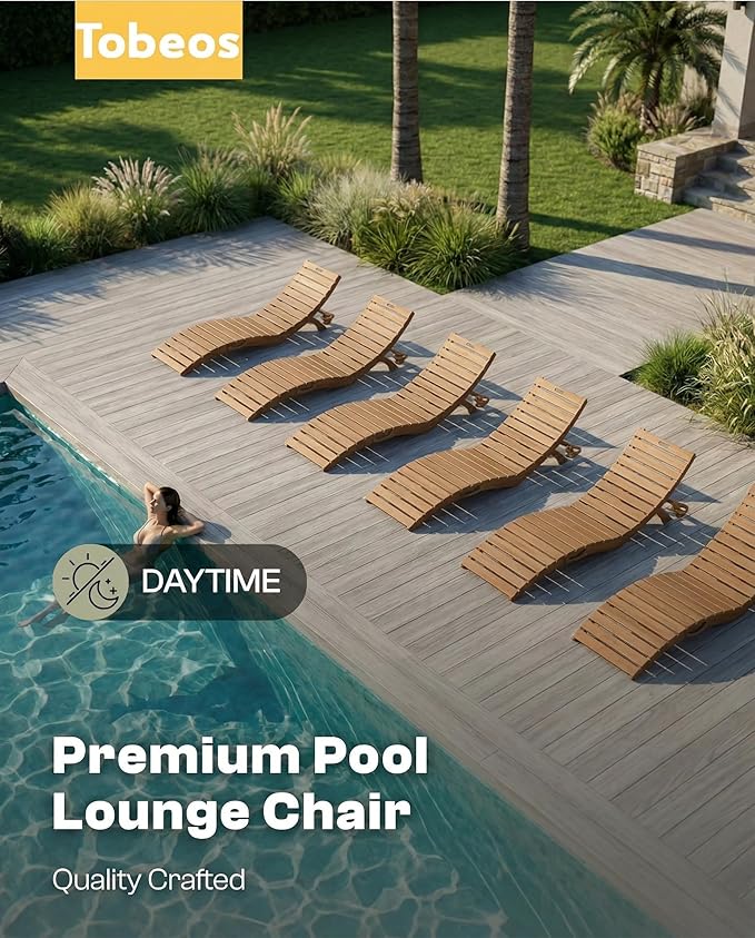 Folding HDPE Outdoor Chaise Lounge