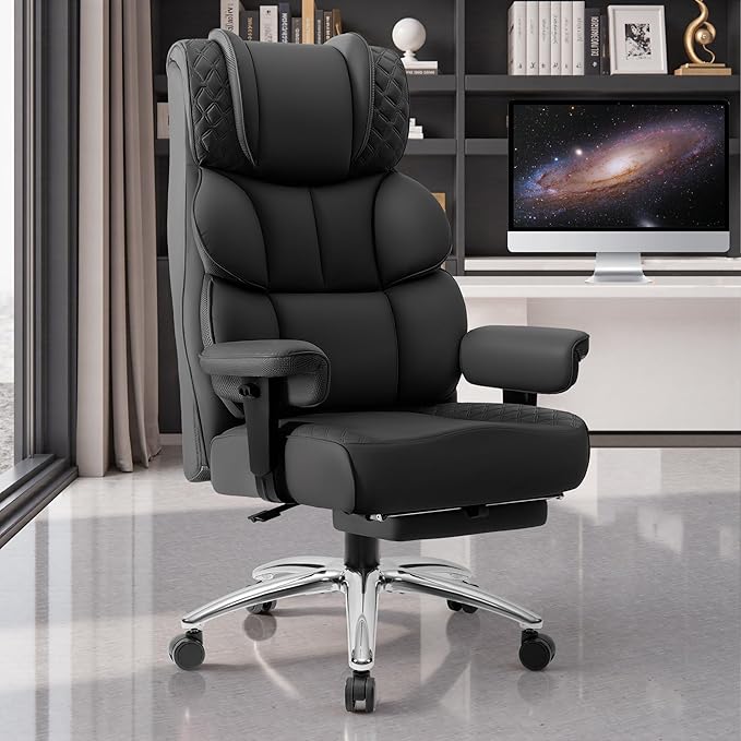 BestGlory Office Desk Chair, Big and Tall Leather Gaming Chair