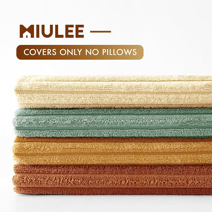 MIULEE Boho Farmhouse Throw Pillow Covers 20x20 Inch Set of 4 Summer Modern