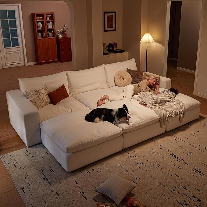Cloud Couch Sectional 81.1'' Oversized Modular Deep Seat Sofa L Shaped Comfy