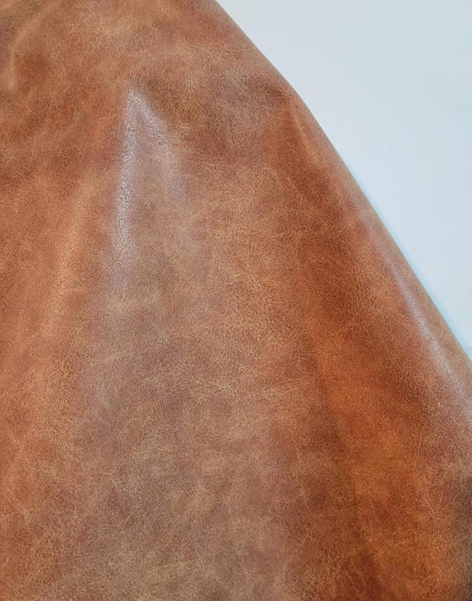 NAT Leathers | Soft Faux Leather Upholstery Fabric by The Yard | Synthetic PU