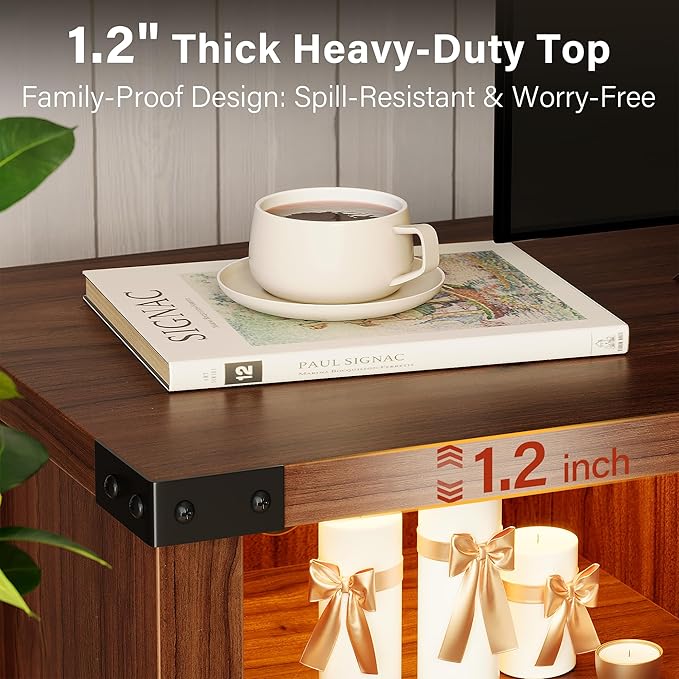 YESHOMY LED Fireplace TV Stand