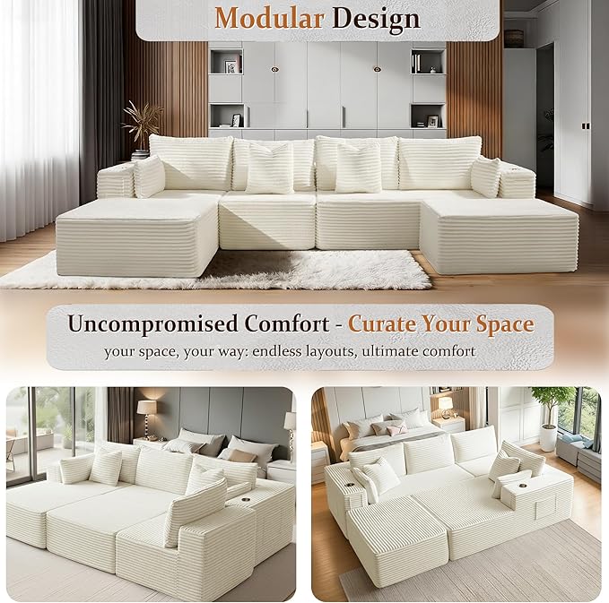 37" Cloud Sectional Couch Ottoman
