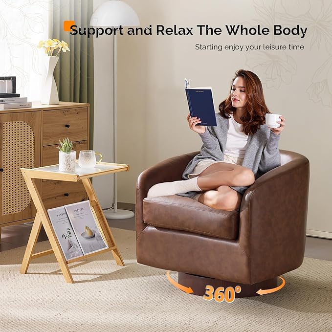VINGLI 360°Swivel Accent Chair