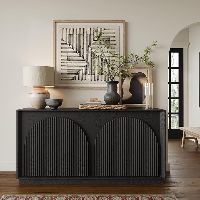 WIN2WIN 65" Fluted Sideboard Buffet Cabinet