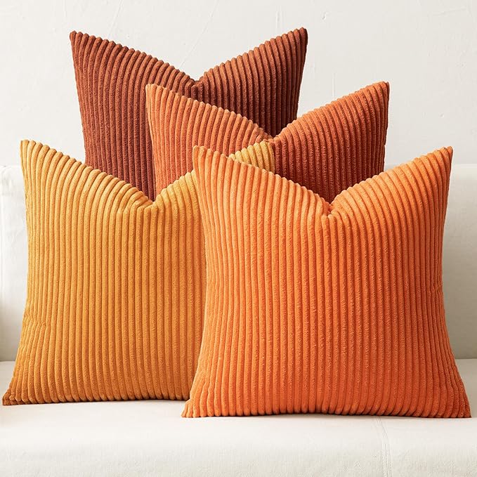 MIULEE Boho Farmhouse Throw Pillow Covers 18x18 Inch Set of 4 Mordern Nordic