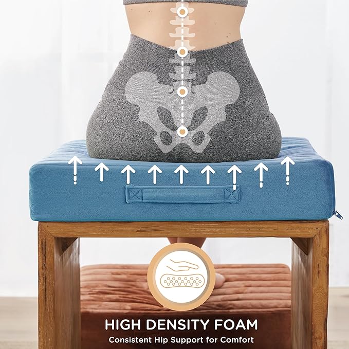 Codi High Density Foam Floor Pillow 2 Sets, Large Meditation Cushions Seating