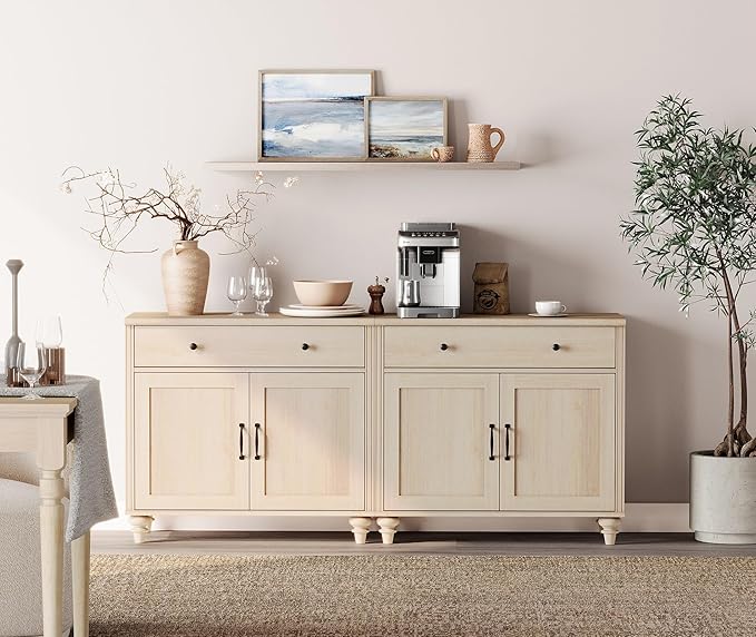 WAMPAT Farmhouse TV Stand for 75 inch TV