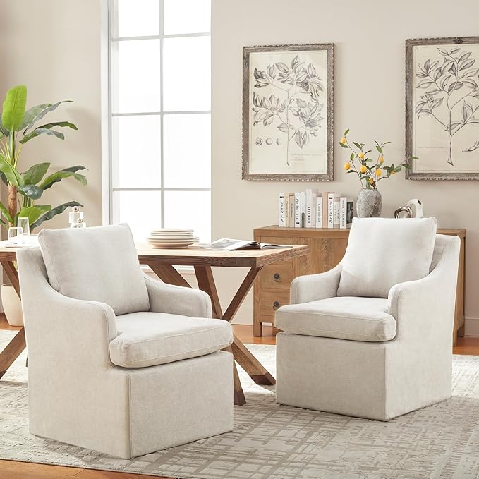 VKNOW Upholstered Dining Chairs Set of 6, Modern Kitchen Chairs Dinner Chairs