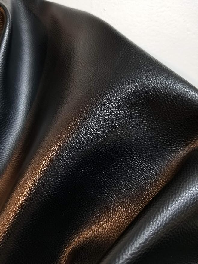 NAT Leathers | Black Pebbled Soft faux Vegan PU {Peta Approved Vegan} Leather
