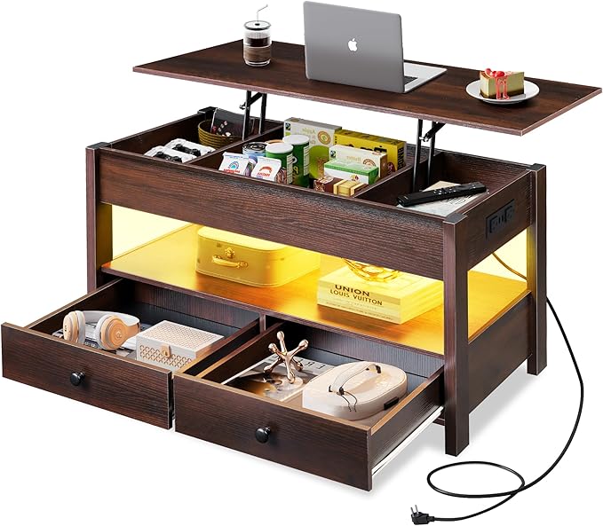 WLIVE Coffee Table, Lift Top Coffee Table
